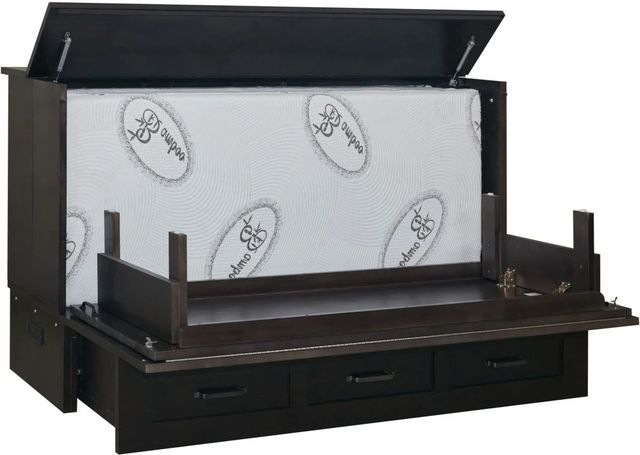 CabinetBed Inc.™ Elite Harrison Shadow Black Folding Queen Bed-3