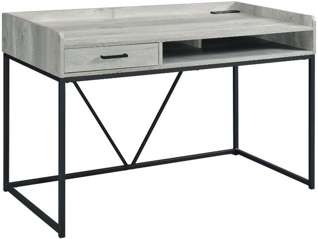 Elements International Preston 2-Piece Black/Grey Home Office Set-3