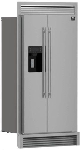 FORNO® Salerno 36 in. 20.0 Cu. Ft. Stainless Steel Freestanding Side-by-Side Refrigerator-1