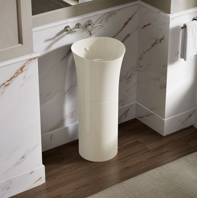 Kohler Veil™ Biscuit 12.25" Pedestal Bathroom Sink-1