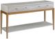 Bassett Mirror Perrine Graphite Gray Console Table with Antique Gold Base-0