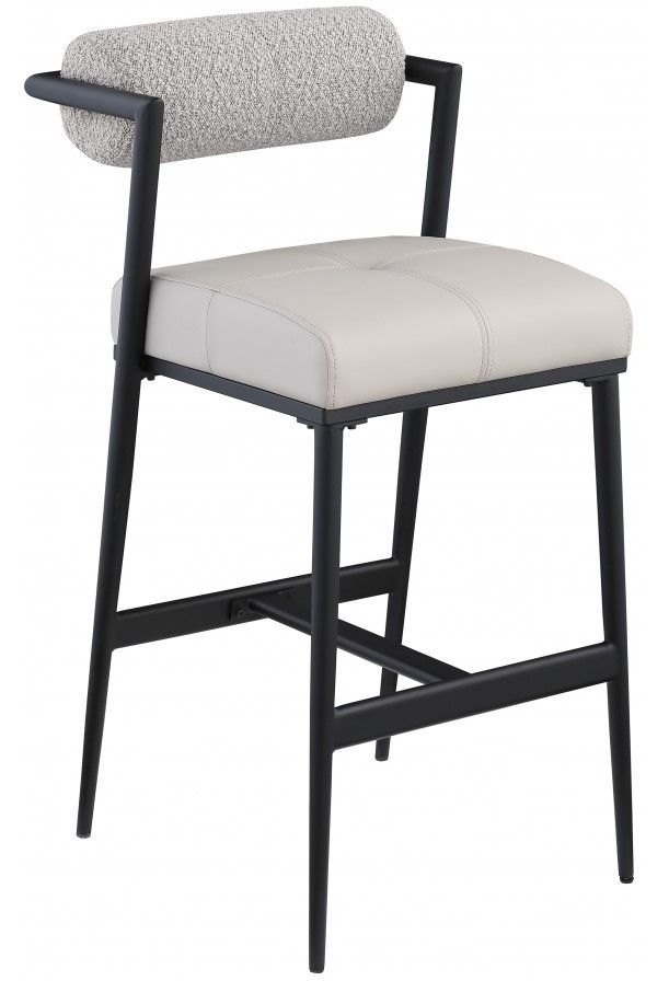 Meridian Furniture Stryker Taupe/Matte Black Bar Stool-0
