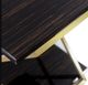 Armen Living Westlake Dark Brown End Table with Brushed Gold Frame -1