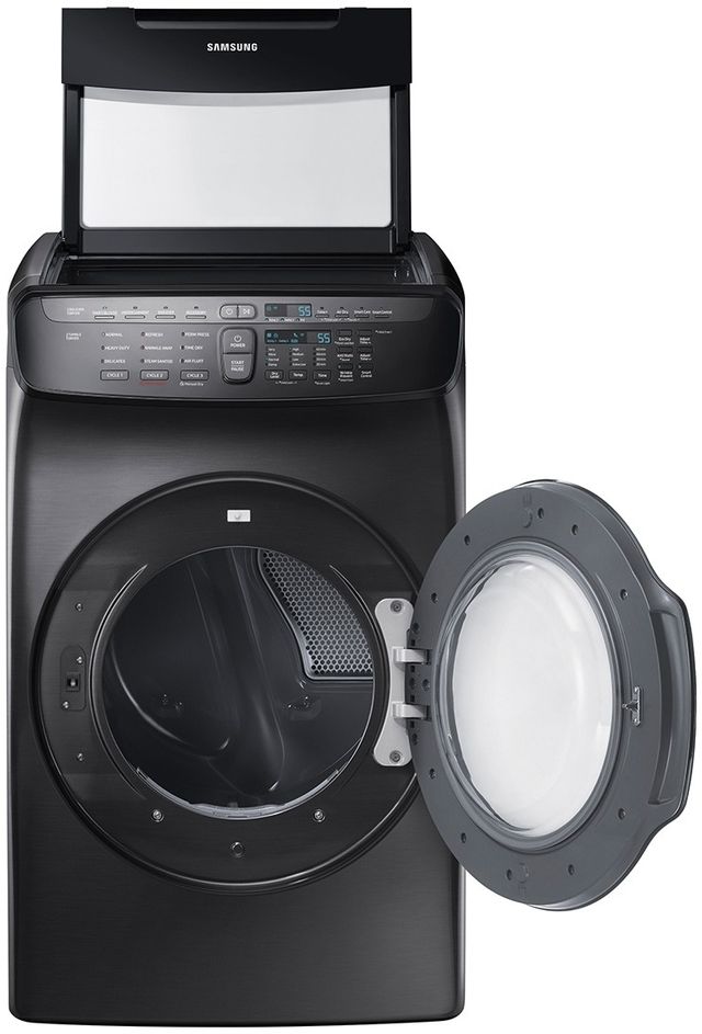 Samsung 7.5 Cu. Ft. Fingerprint Resistant Black Stainless Steel Gas Dryer-1