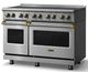 Viking® 5 Series 48" Stainless Steel Pro Style Induction Range with Brushed Brass Trim-3
