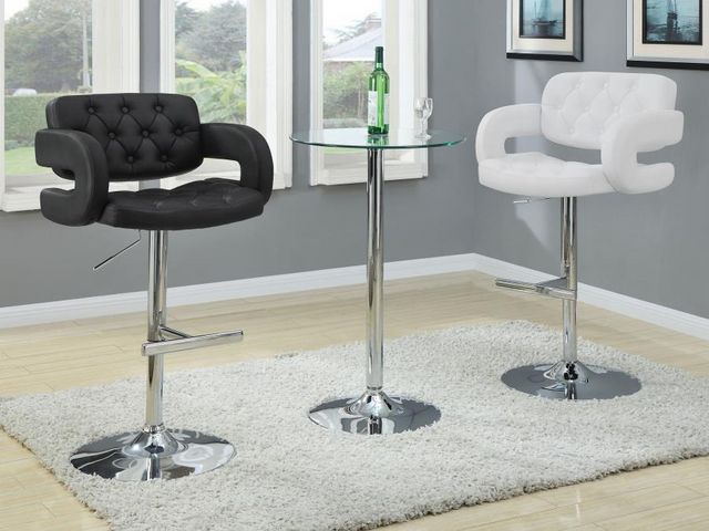 Coaster® Brandi Black/Chrome Adjustable Stool-11