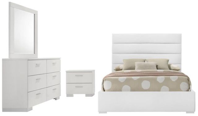 Coaster® Felicity 4-Piece White Full Bedroom Set -0