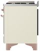 Ilve® Majestic III 40" Antique White Pro Style Dual Fuel Natural Gas Range with Solid Door and Copper Trim-4