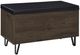 Coaster® Brixton Black/Smoked Oak Entryway Shoe Storage Bench-5