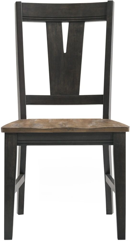 Intercon Harper Brushed Brown/Pecan Splat Back Side Chair-2