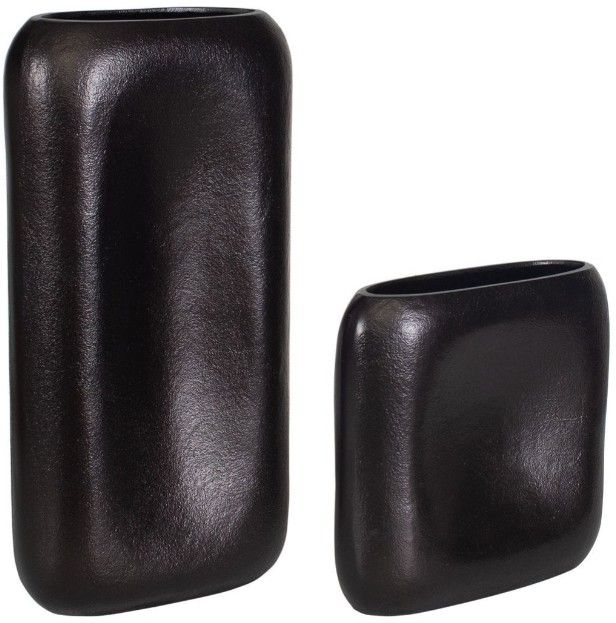 Uttermost® Anodic 2-Piece Deep Brown Vase Set-0