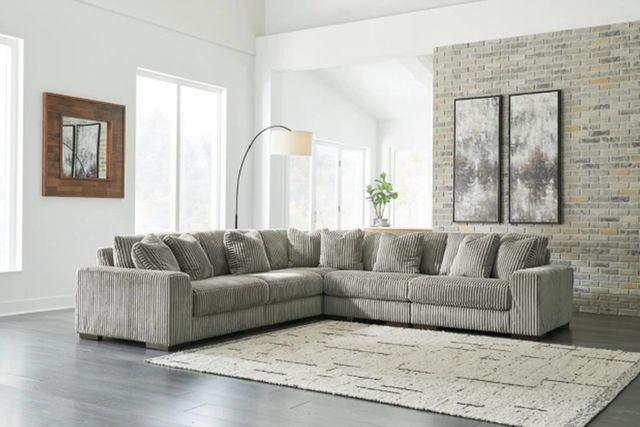 Signature Design by Ashley® Lindyn 5-Piece Fog L-Shape Sectional-1