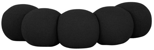 Meridian Furniture Apollo Black 75" Boucle Fabric Upholstered Bench-1