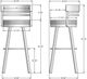 Amisco Customizable Ronny Swivel Spectator Stool-2