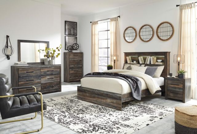 Signature Design by Ashley® Drystan 3-Piece Multi Queen/Full Bookcase Headboard Bed Set-4