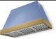 AGA Euclid 48" Carnaby Blue Wall Mounted Range Hood with Antique Brass Trim-0