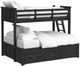 Elements International Hampton Kids Charcoal Youth Twin/Full Bunk Bed with Ladder and Trundle-0