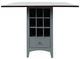 Jofran Inc. Asbury Park Autumn Brown Counter Drop Leaf Table with Gray Base-2