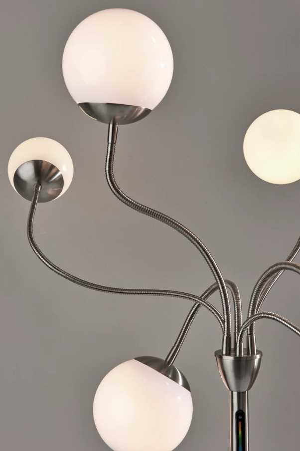 Adesso® Phoebe Brushed Steel LED Floor Lamp-4
