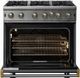 Viking® 5 Series 36" Cast Black Pro Style Gas Range-1