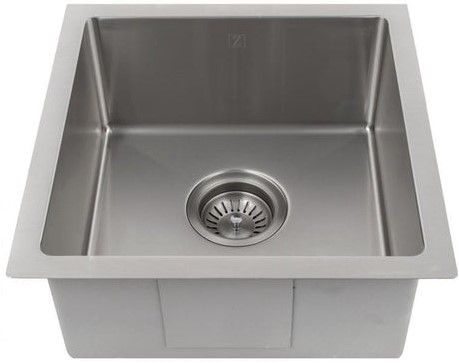 ZLINE Boreal 15" Satin Stainless Steel Undermount Single Bowl Bar Kitchen Sink-1