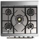 Ilve® Majestic III 30" Antique White Pro Style Dual Fuel Natural Gas Range with 5 Black Brass Burners and Burnished Trim-4
