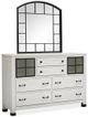 Magnussen Home® Harper Springs Silo White Shaped Mirror-2