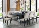 Elements International Maddox 8-Piece Dark Oak/Taupe Oval Dining Set-1