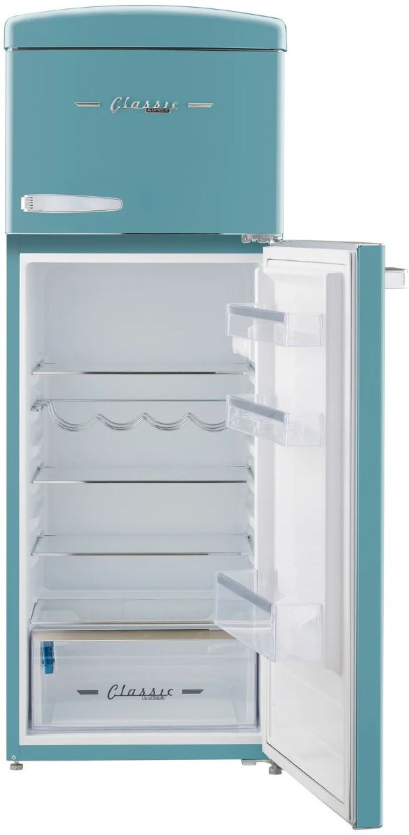 Unique® Appliances Classic Retro 22'' 7.5 Cu. Ft. Ocean Mist Turquoise Top Freezer Refrigerator-3