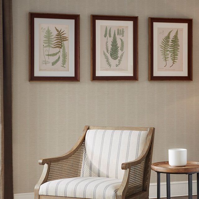Olliix by Martha Stewart Lady Fern Collection 3 Piece Set Green Single Mat Framed Graphic-4