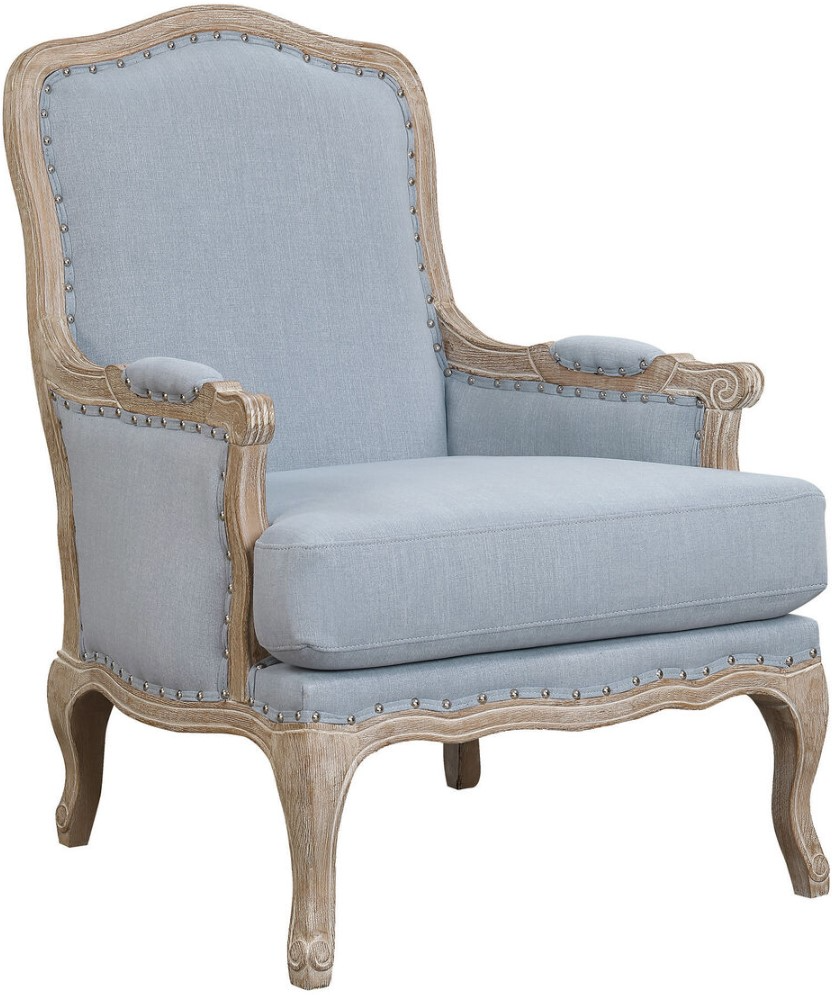 Elements International Artesia Midtown Light Blue Arm Chair