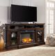 Signature Design by Ashley® Roddinton 74" Dark Brown TV Stand with Electric Fireplace-3