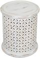 Jofran Inc. Global Archive Decker Antique White Large Drum Table-3