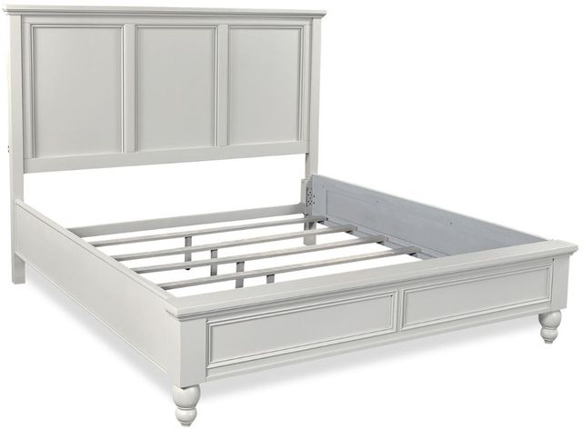 aspenhome® Cambridge Light Gray Paint Queen Panel Bed-1