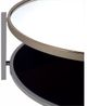 Elements International Edith Mirrored Top Coffee Table with Gold and Dark Nickel Frame-3