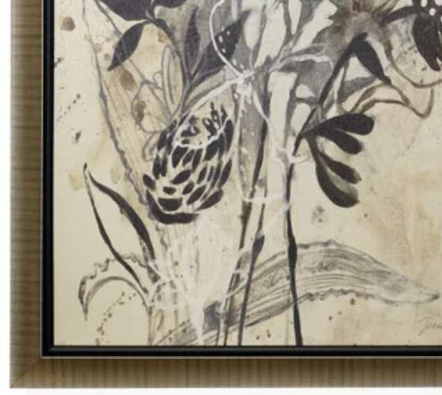 Stylecraft Brooding Bouquet II Dark Gray/Gray/White Wall Art -1