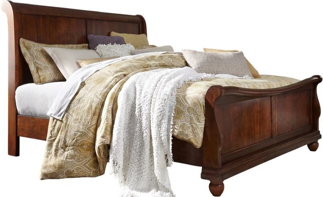 Liberty Furniture Rustic Traditions 3-Piece Rustic Cherry Queen Sleigh Bedroom Set-1