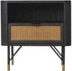 Armen Living Saratoga Black/Brown Nightstand -1