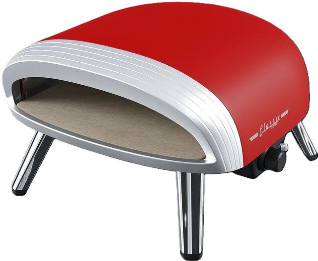 Unique® Appliances Classic Retro 16'' Candy Apple Red Liquid Propane Pizza Oven-0