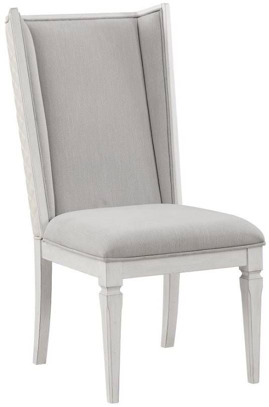 ACME Furniture 2-Piece Katia Light Gray/Weathered White Hostess Chair Set-0