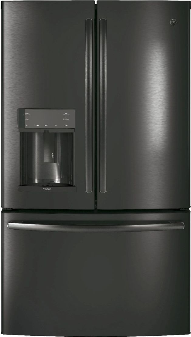 GE Profile™ 36" 22.23 Cu. Ft. Black Stainless Steel Counter Depth French Door Refrigerator-0
