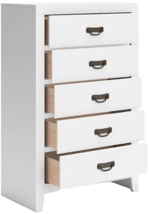 Signature Design by Ashley® Binterglen White 5-Drawer Chest-4