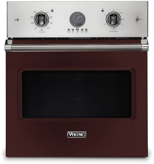 Viking® 5 Series 27" Kalamata Red Professional Built In Single Electric Premiere Wall Oven-0