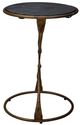 Furniture Classics Forsythe Black Side Table with Antique Brass Base-2