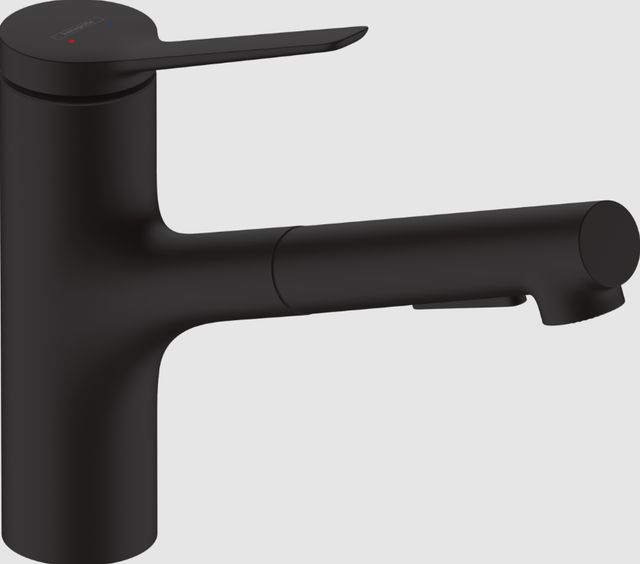 Hansgrohe Zesis Matte Black 2-Spray Pull-Out Kitchen Faucet-0