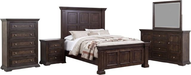 Liberty Furniture Big Valley 5-Piece Brownstone Queen Panel Bedroom Set-0