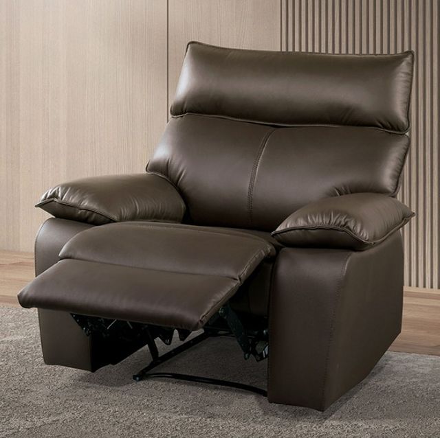 Furniture of America® Onoria Brown Manual Recliner-1