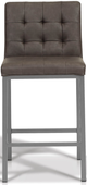 Korson Furniture Olin Set of 2 Vintage Steel Tufted Counter Stools-0