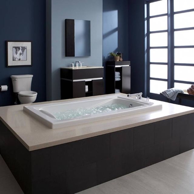 American Standard Green Tea White Drop In or Undermount Massage System Combination Tub-2