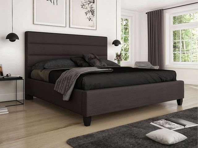 Beaudoin Customizable Adelaide Full Upholstered Platform Bed with Woodland Footboard-3